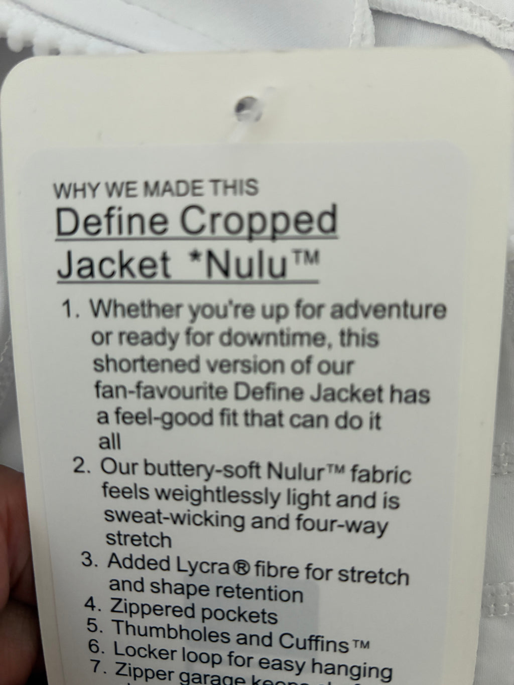 Define Cropped Jacket Nulu size 6 and 4